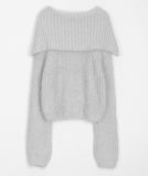 Rutenve Hairy Boucle Collar Knit