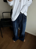 Blue Black Wide Denim