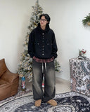 Eka Balloon Banding Denim Pants