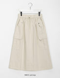 Nino banding cargo long skirt