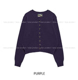 [U-BASIC] Woody Semi-Crop Round Cardigan