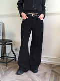 Kinon Back Bijou Point Wide Cotton Pants
