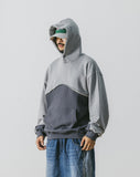 Wave Color Block Snap Hoodie