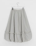 Pearlenny Banding Frill Balloon Long Skirt