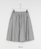 [unisex] Ilkoro Snap Button Nylon Banding Bermuda Pants