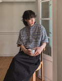 TOZ loose fit tweed half shirt