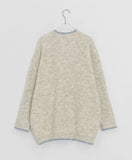 [Unisex] Mitpony Button Color Mix Wool Over Knit