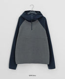 Chiffonne Brushed Hood Half Zip-Up Fleece Sweatshirt