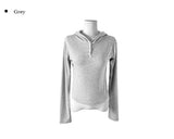 Poppy Button Slim Hood T-Shirt