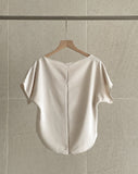 Clove Shirring Short Sleeve Tee Blouse