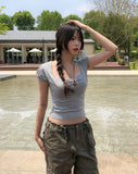 Lizzie Lace Wrap Puff Short Sleeve