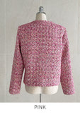 Setu Round Pearl Tweed Short Jacket