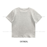 [U-BASIC] Ollie Brushed Round Crop Short Sleeve