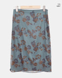 Jubel Flower Chiffon Midi Skirt