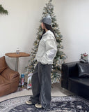 Raven Velvet Track Pigment Brushed Pants