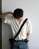 Linen short sleeve cardigan