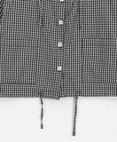Shodley Check Nylon Hood Crop Shirt
