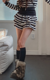 Pierre Stripe Set-up Flare Skirt