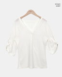 Turning Roll-up Three Quarter T-shirt