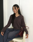 Gut Vintage Washing Rivet Studded Wide Denim Pants