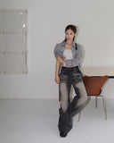 Shirtle Washing Blue Wide Denim Pants