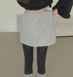 Soft Fur Fluffy Back Banding Mini Skirt