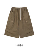 Luden Button Cargo Bermuda Pants
