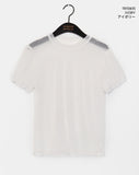 Lever Mesh Lace Short Sleeve T-Shirt