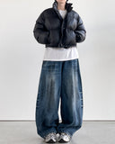 Groy Washing Balloon Denim Pants