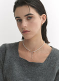 Noailles Silver (C) White Pearl 2WAY Necklace