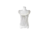 Rie Stripe Button Puff Short Sleeve T-Shirt