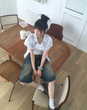 Sonnel Check Roll-Up Short Sleeve Shirt