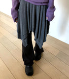 Arun Unbalanced Flare Layered Skirt