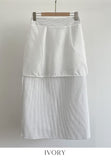 Herrit Seersucker Stripe Long Skirt