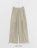 Rippat Banding Cargo Nylon Wide Pants