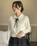 Reju Punching Collar Heart Button Knit Cardigan (Brooch Set)