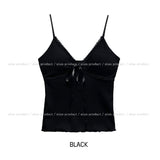 Sherry Ribbon Lace Ribbed Sleeveless