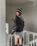 Pie Terry Stud Deep V Hoodie