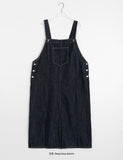 Shoine Pocket Denim Suspenders Long One Piece