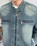 Piece Washed Crop Denim Jacket
