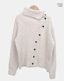 Tuan High Neck Turtleneck Two-Way Ribbed Knit