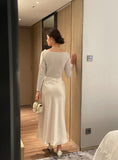 Shadov See-Through Shirring Span Tee Blouse