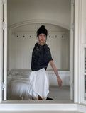 Foldy Unbalanced Shibori Strap Skirt