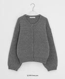 Himude Bokashi Color Round Knit Cardigan