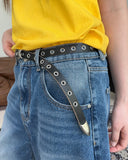 Ratton Crack Long Eyelet Leather Belt