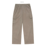 Pale corduroy cargo string pants