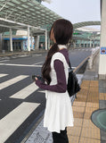 [Muffler Set] Eri Puff Off-Shoulder Muffler Flare One Piece