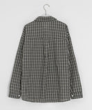 [unisex] Sankini Over Fit Pocket Check Shirt