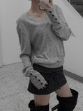 Zven Button V-Neck Knit