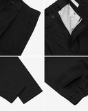 Living pintuck half-bending cotton pants